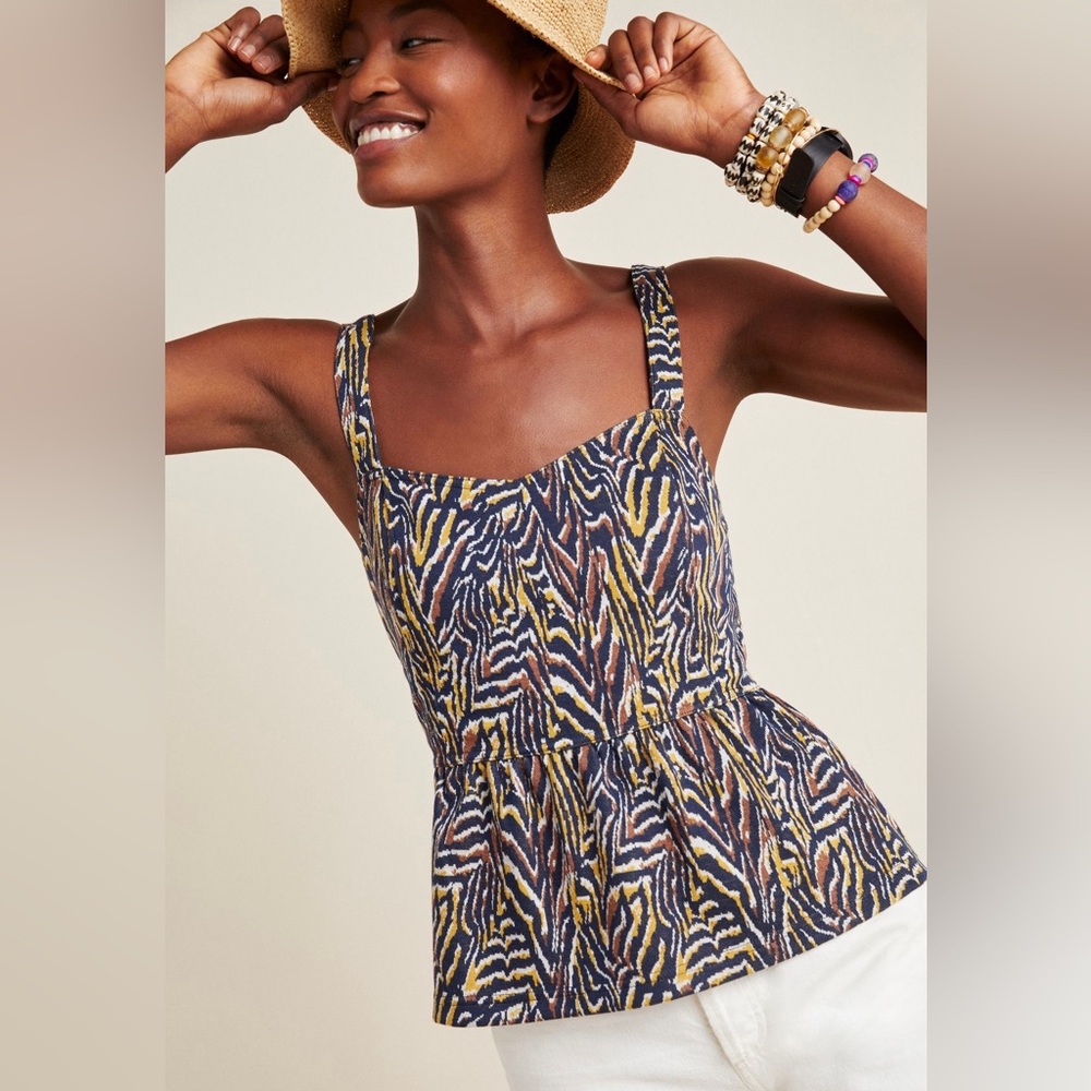 Anthropologie Zebra Print Top